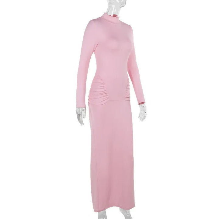 Golf maxi dress with ruching decoration - Veredet