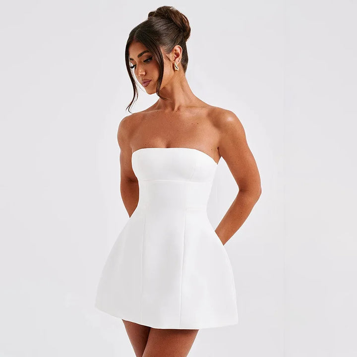 A-Line Strapless Mini Dress - Lola