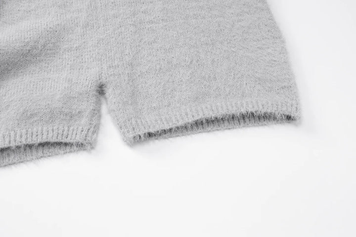 Short Wool Jumpsuit with Off-Shoulder Design - Elaine