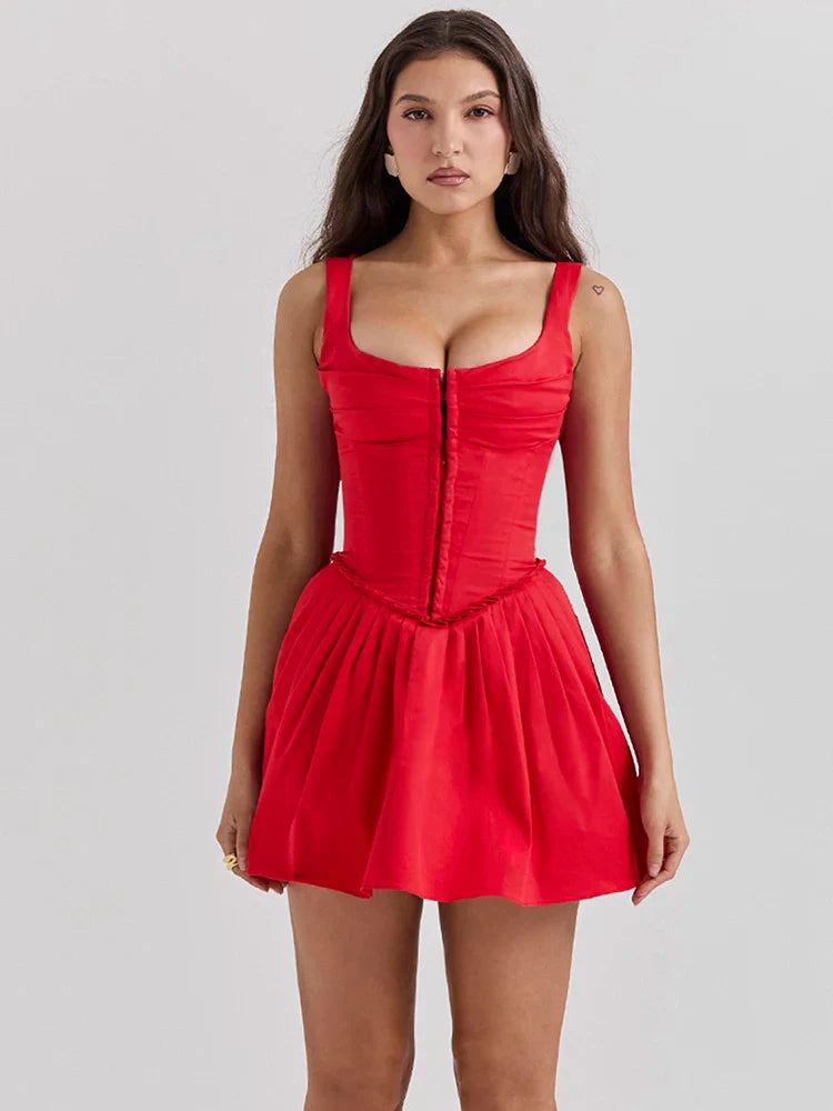 A-line mini dress with pin closure - Lotem