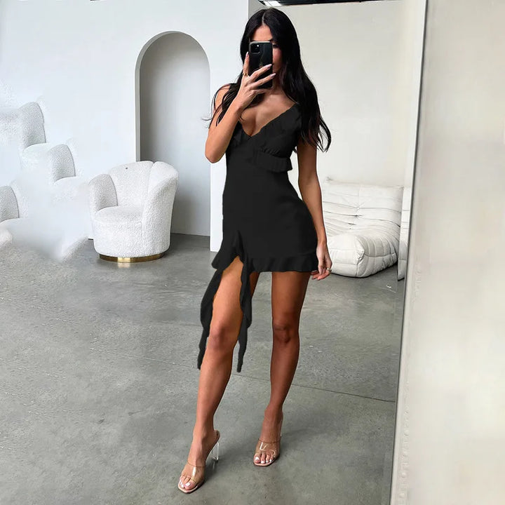 NID mini dress with ruffle detail - Leon