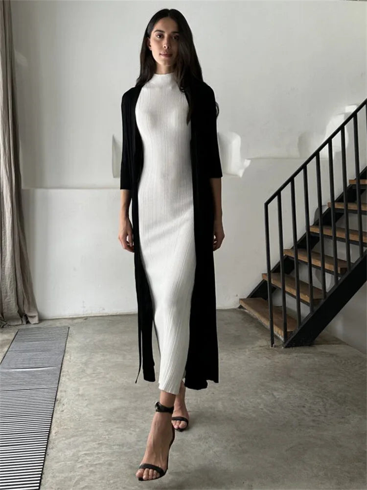 Maxi Dress with Low Turtleneck - Andriana