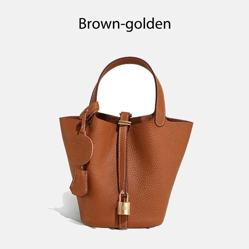 Leather bag with classic design