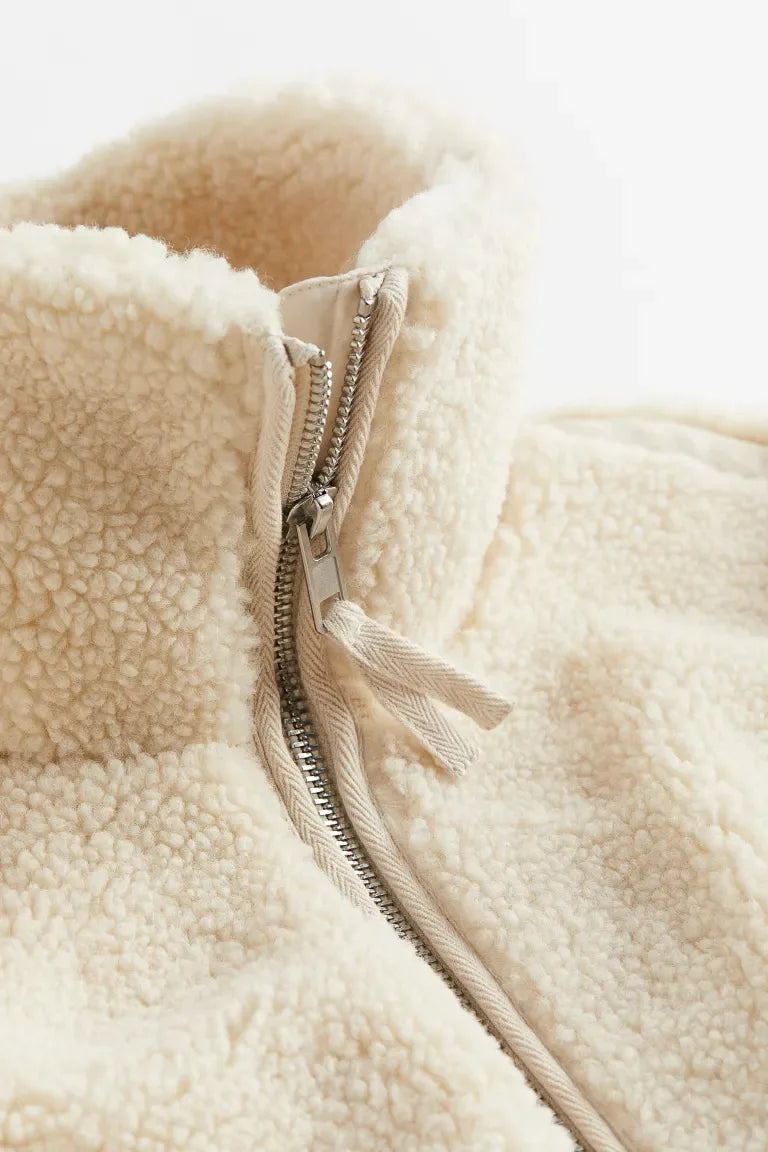 Furry Wool Jacket - Snow