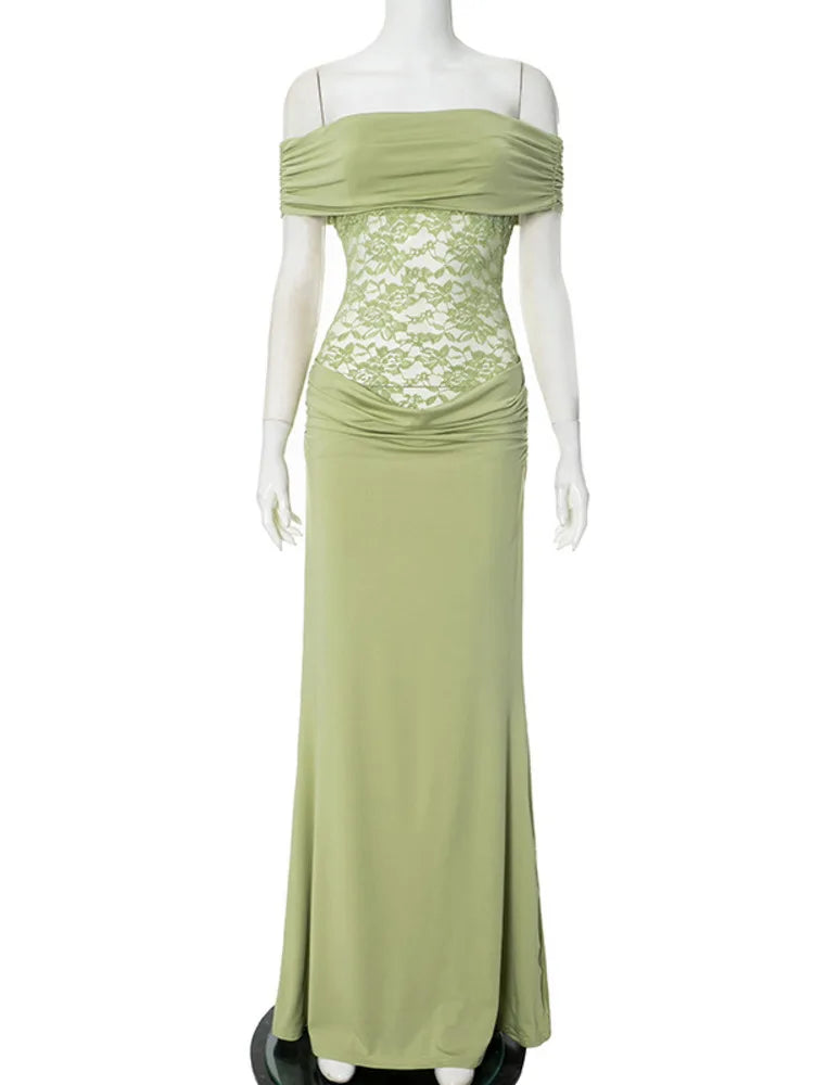 Off-shoulder lace maxi dress - Jessica