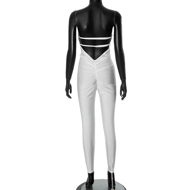 Strapless Shiny and Shaping Jumpsuit - Lorelai