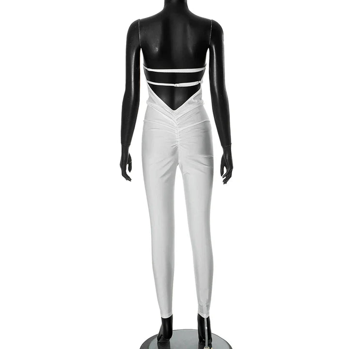 Strapless Shiny and Shaping Jumpsuit - Lorelai