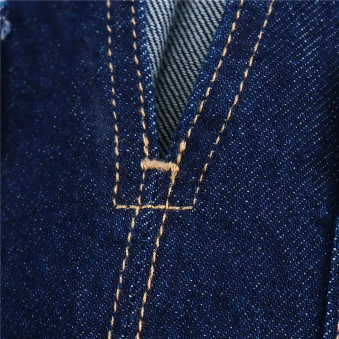 חליפת דנים שני חלקים מכנס חצאית מיני וחולצה בעיטור כיסים - ג'ול