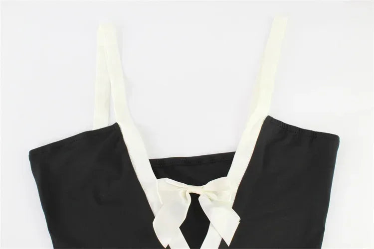 Maxi Dress with Satin Ribbon Tie Detail - Celine