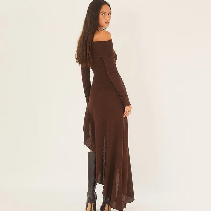 Maxi Dress with Off-the-Shoulder Design - Victoria