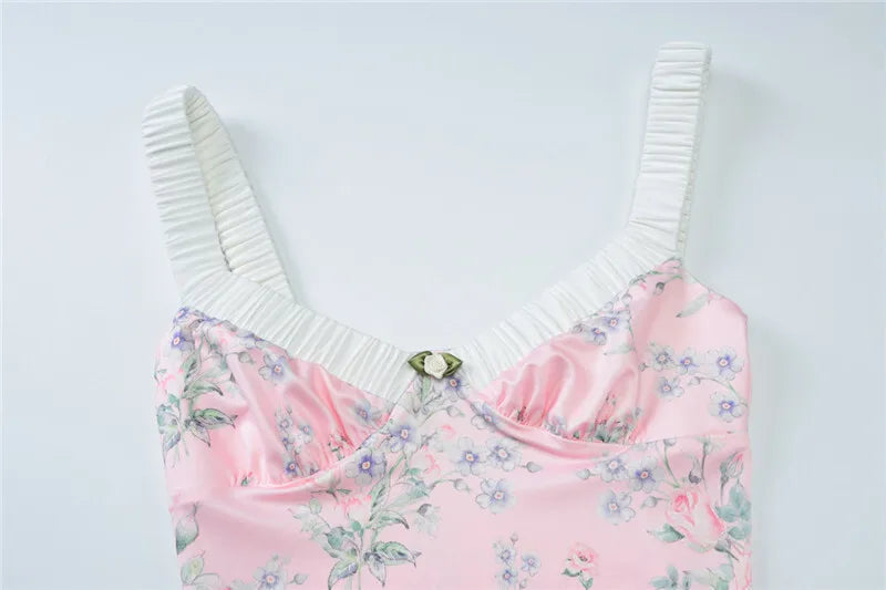 Floral Maxi Dress with Bow Detail - Cleo