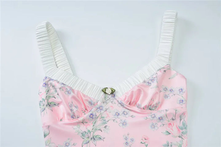 Floral Maxi Dress with Bow Detail - Cleo