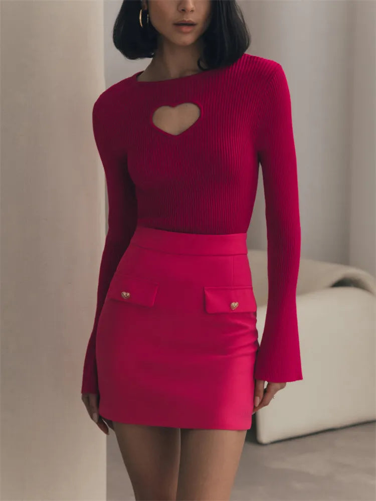 Heart Knit Sweater - Chen
