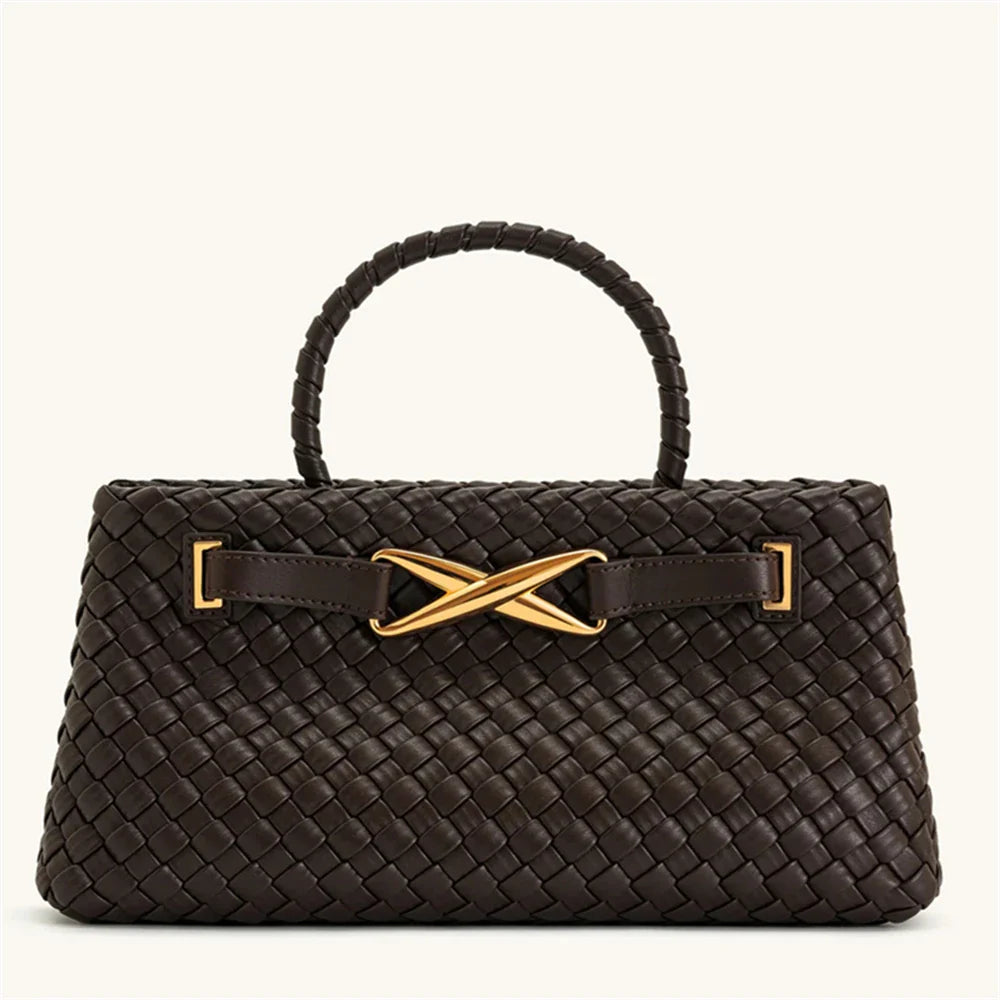 תיק דמוי עור בעיצוב מחוספס בעיטור אבזם