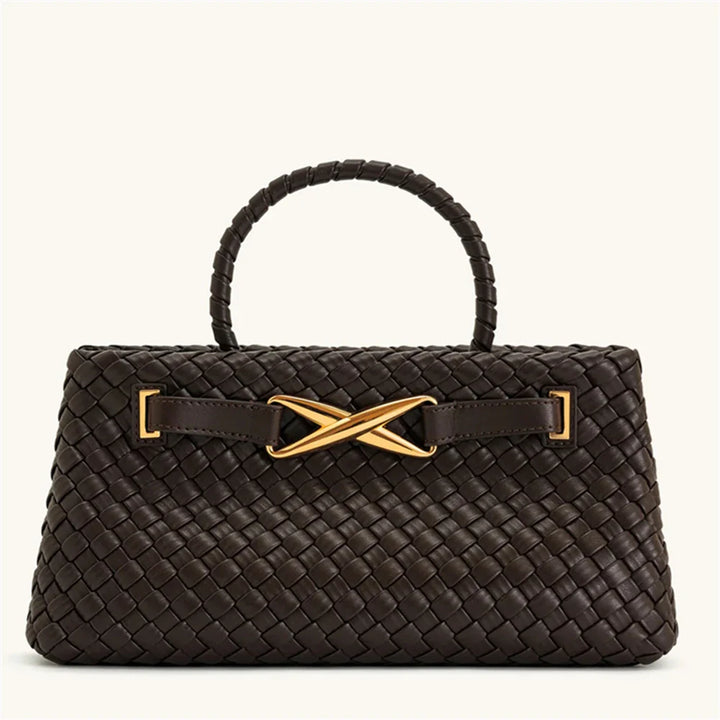 תיק דמוי עור בעיצוב מחוספס בעיטור אבזם