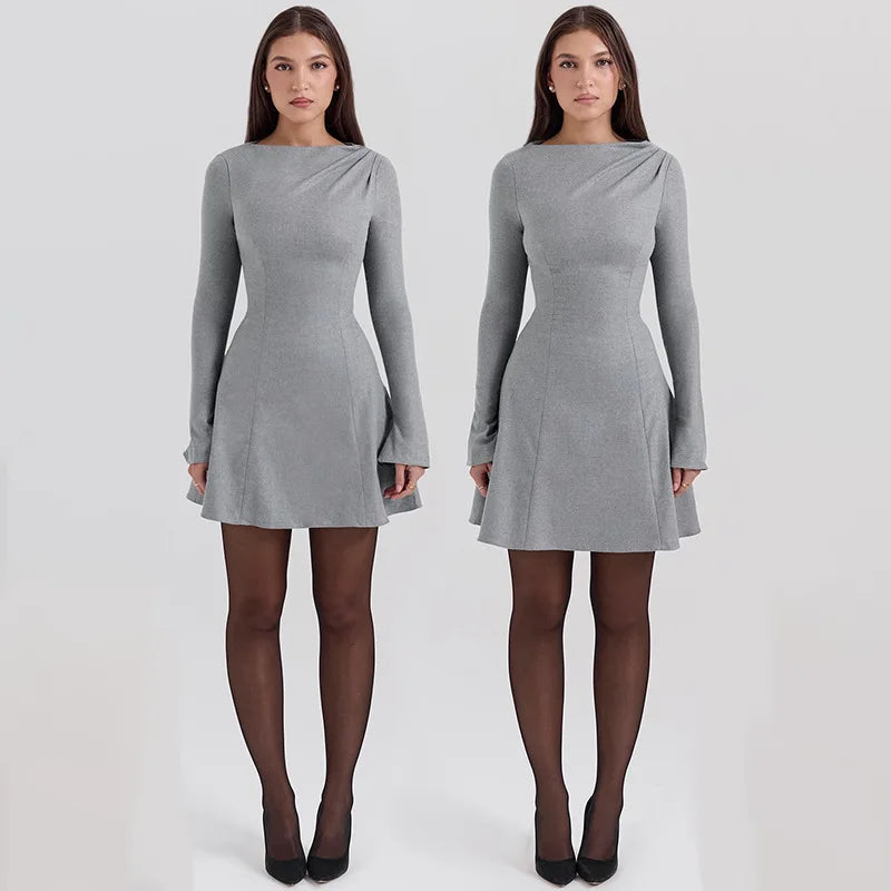 Winter A-Line Mini Dress - Shelly
