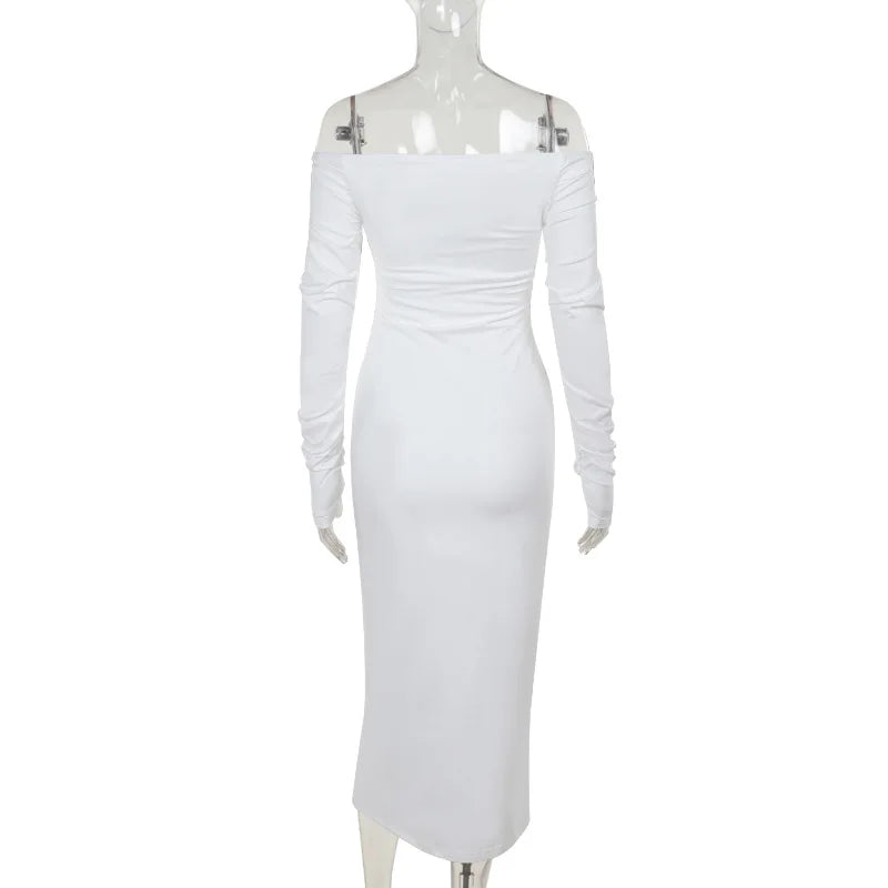 Maxi off-shoulder dress - Lila