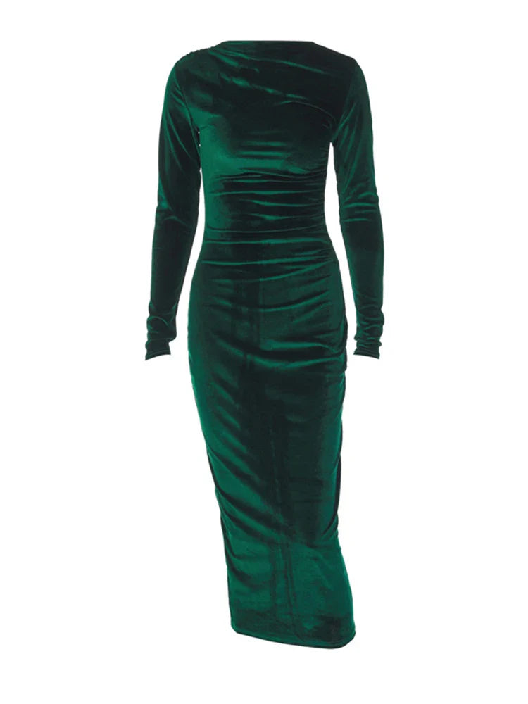 Velvet midi dress - Lorenza