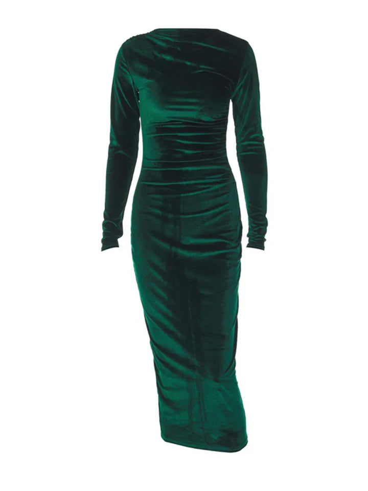 Velvet midi dress - Lorenza
