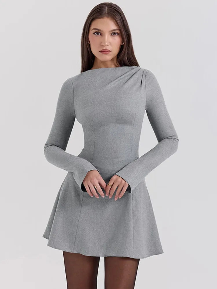 Winter A-Line Mini Dress - Shelly