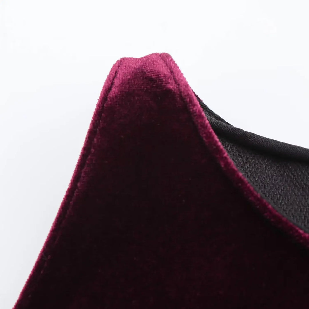 Velvet Mini Dress with A-Line Cut - Sydney