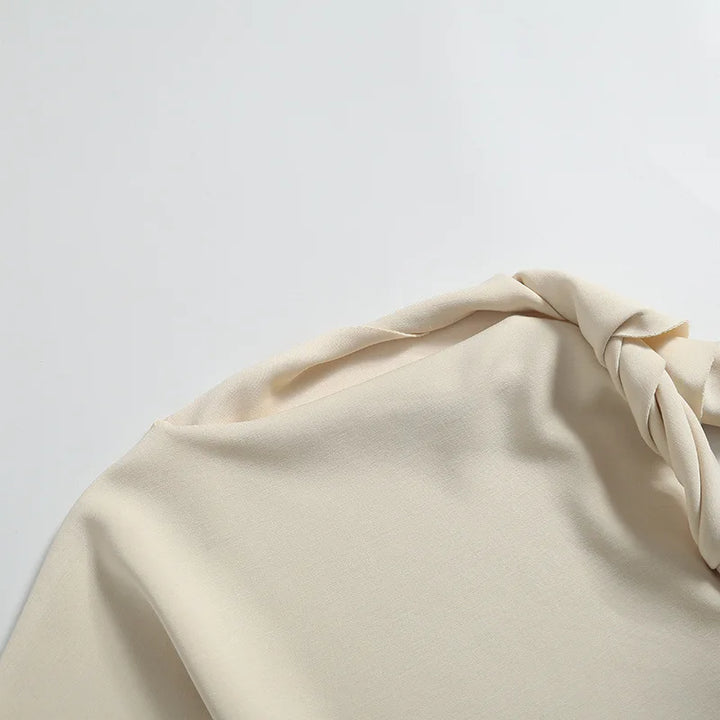 Fitted Mini Dress with Rolled Sleeve Design - KIKI