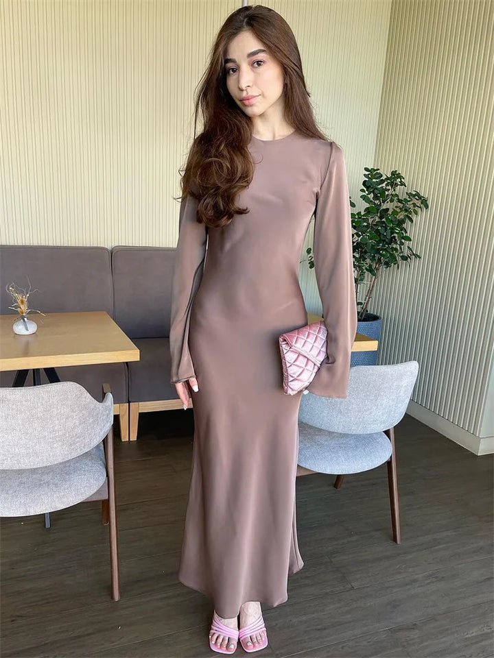 Satin maxi dress - Dekel