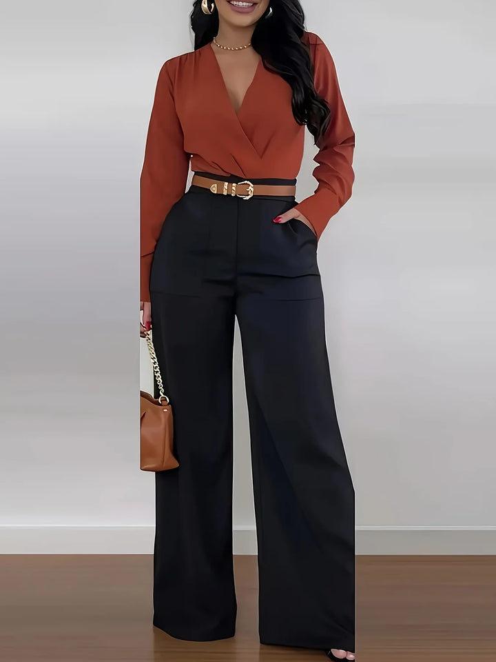 Wide high-waisted pants tailored style