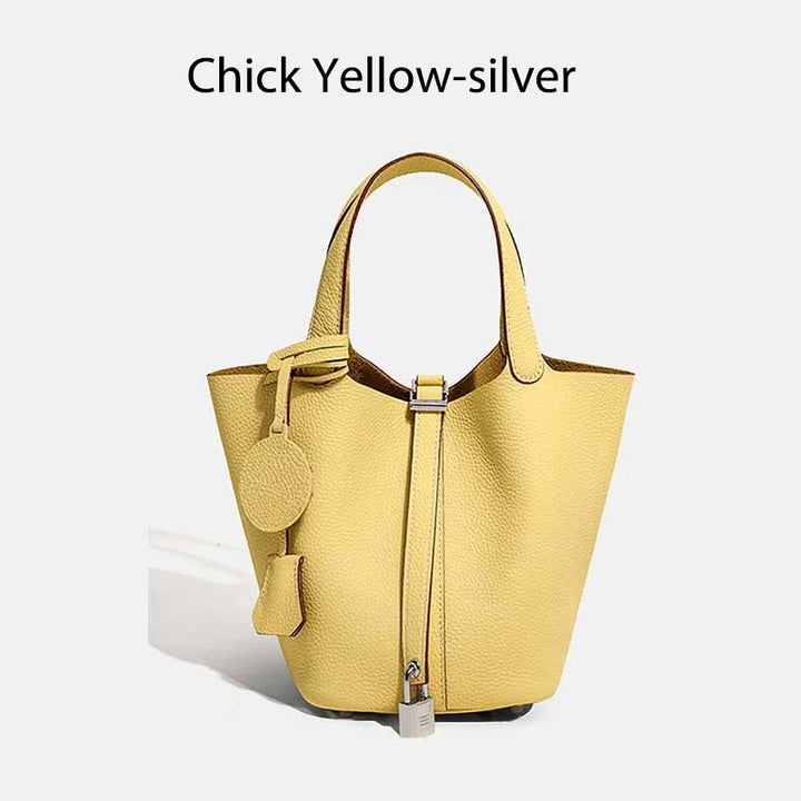 Leather bag with classic design