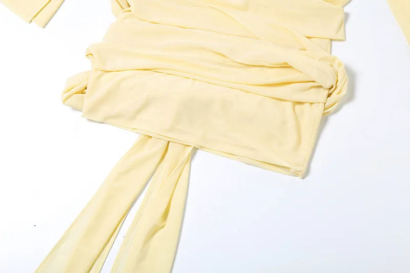 Chiffon Mini Dress with Pleated Design and Button Closure - Arabella