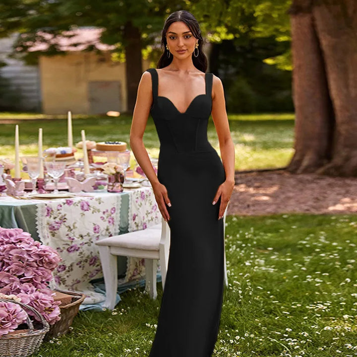 Elegant maxi dress with royal design - Diana