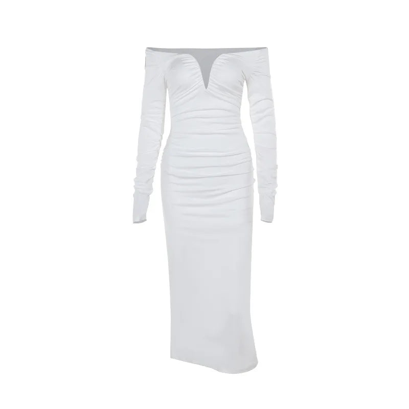 Maxi off-shoulder dress - Lila