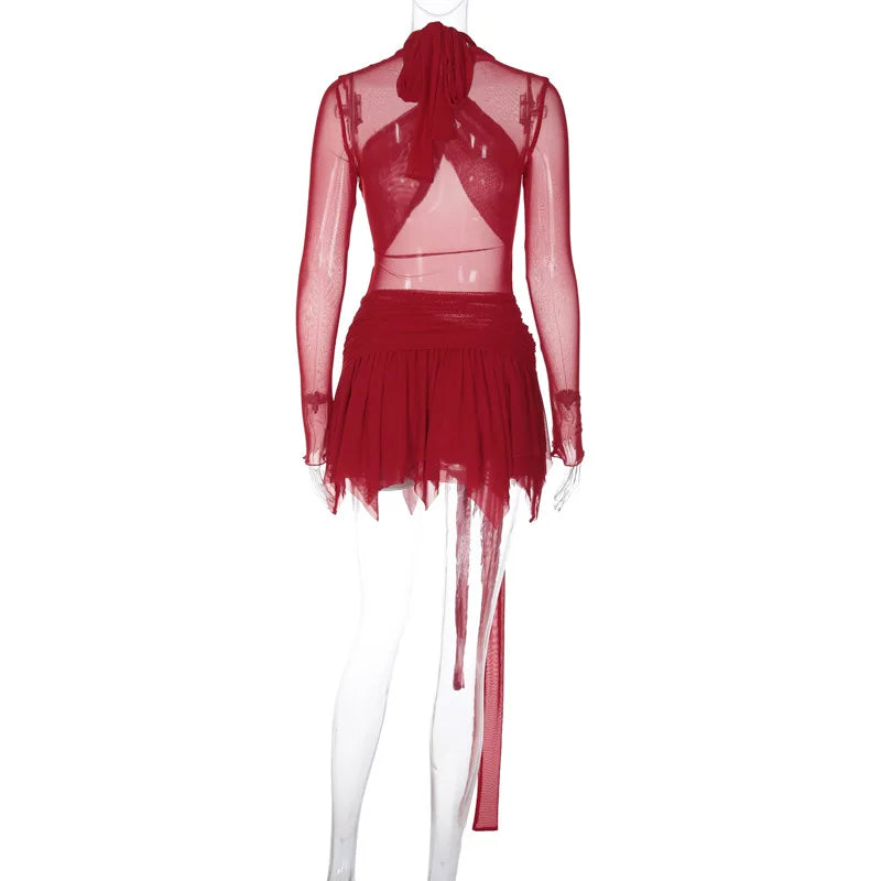 Mini Dress with Unique Design - Grizzy