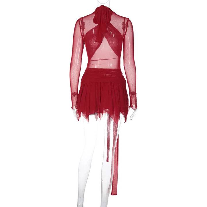 Mini Dress with Unique Design - Grizzy