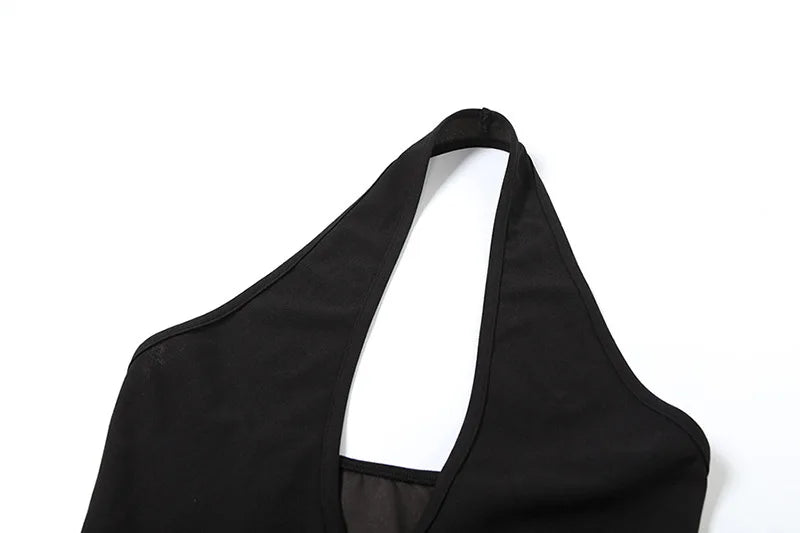 Fitted A-line Mini Dress with V-Neck Collar - Marlowe