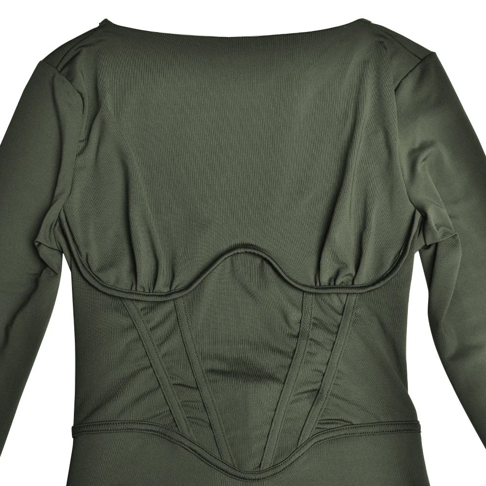 Fitted mini dress with corset design - MAZE
