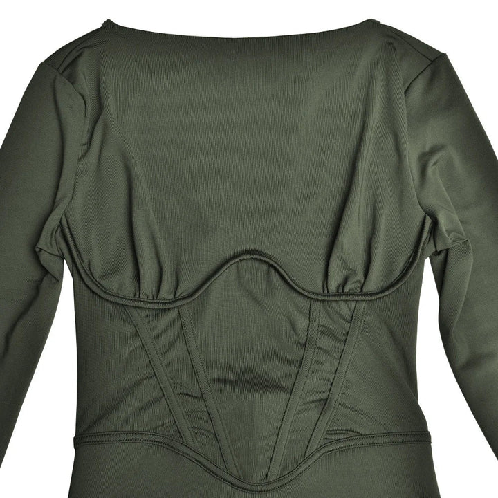 Fitted mini dress with corset design - MAZE