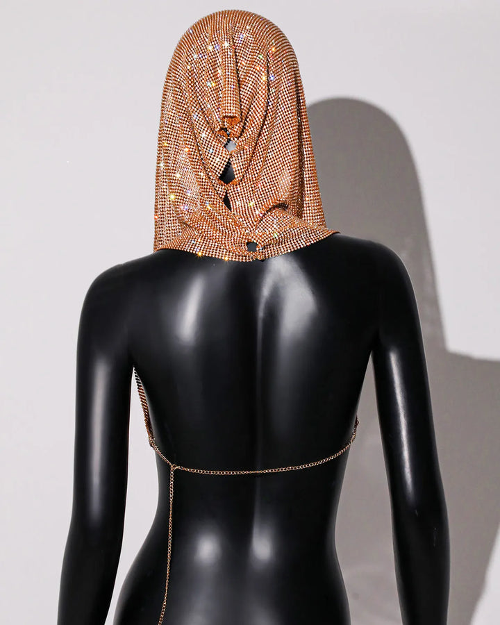 Sparkling Sequin Top with Hat and Open Back Design - Willow