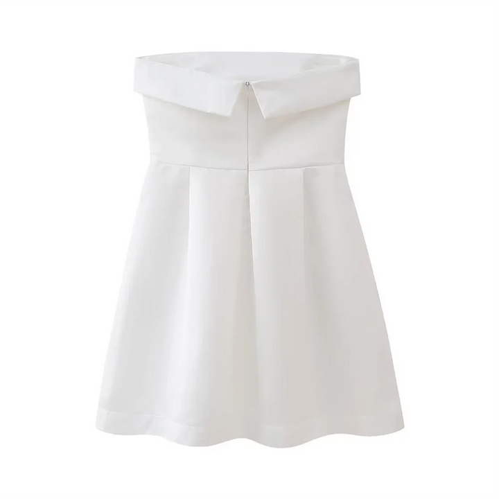 Strapless Mini Dress in A-Line Cut - Ayres