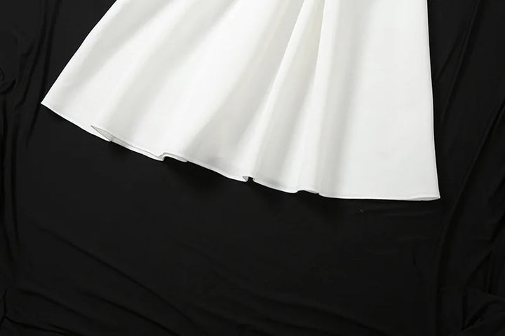 Strapless Midi Dress with A-Line and Elegant Design - Simone