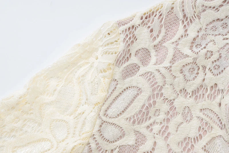 Mini lace dress with button closure - Aiden