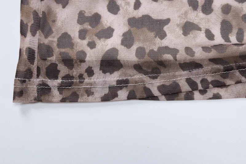 Leopard Print Chiffon Maxi Skirt - Ritz