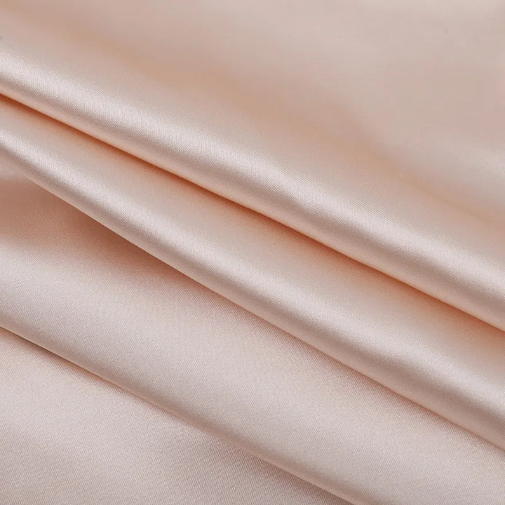 Satin Maxi Dress with Ruffle and Slit Detail - Siana