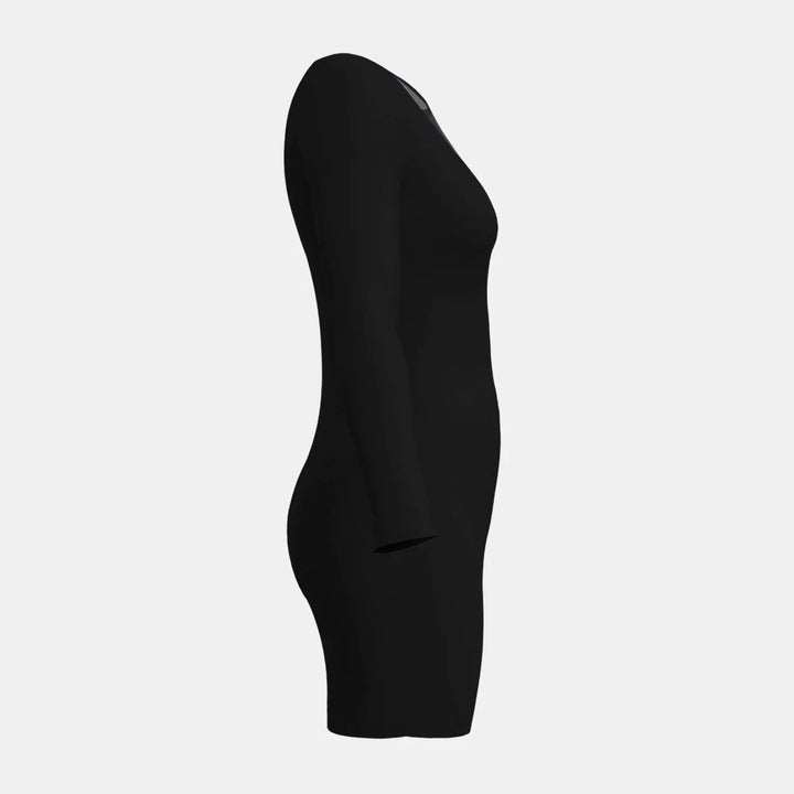Fitted elegant mini dress with mesh detail - Kiana