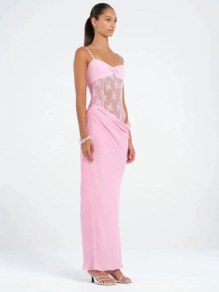 Maxi dress with lace decoration - Sherry