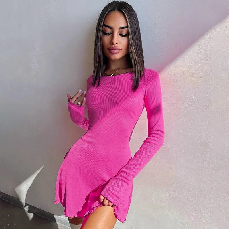 Mini dress decorated with ties - Shaia
