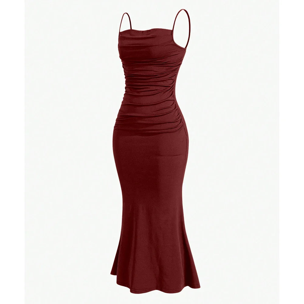 Elegant spaghetti strap maxi dress - Emberly