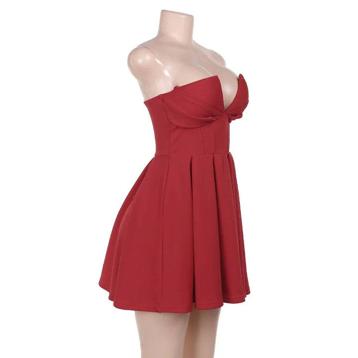A-line Strapless Mini Dress - Livia