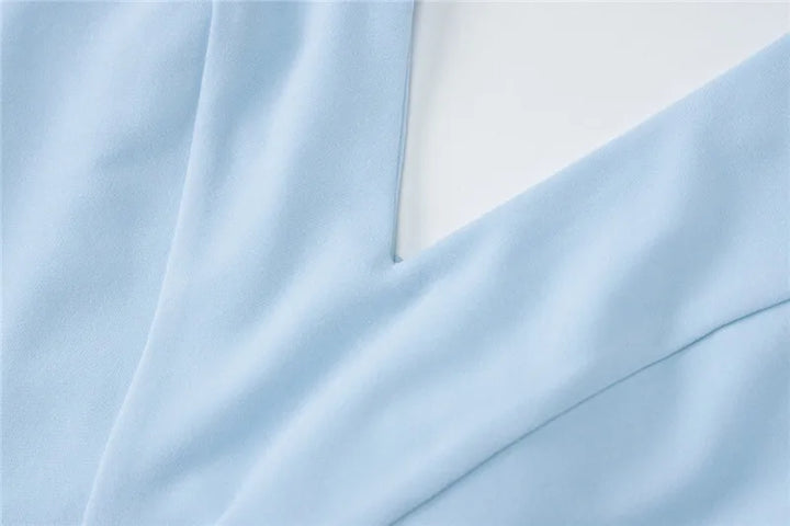 Open Back Maxi Dress - Light Blue