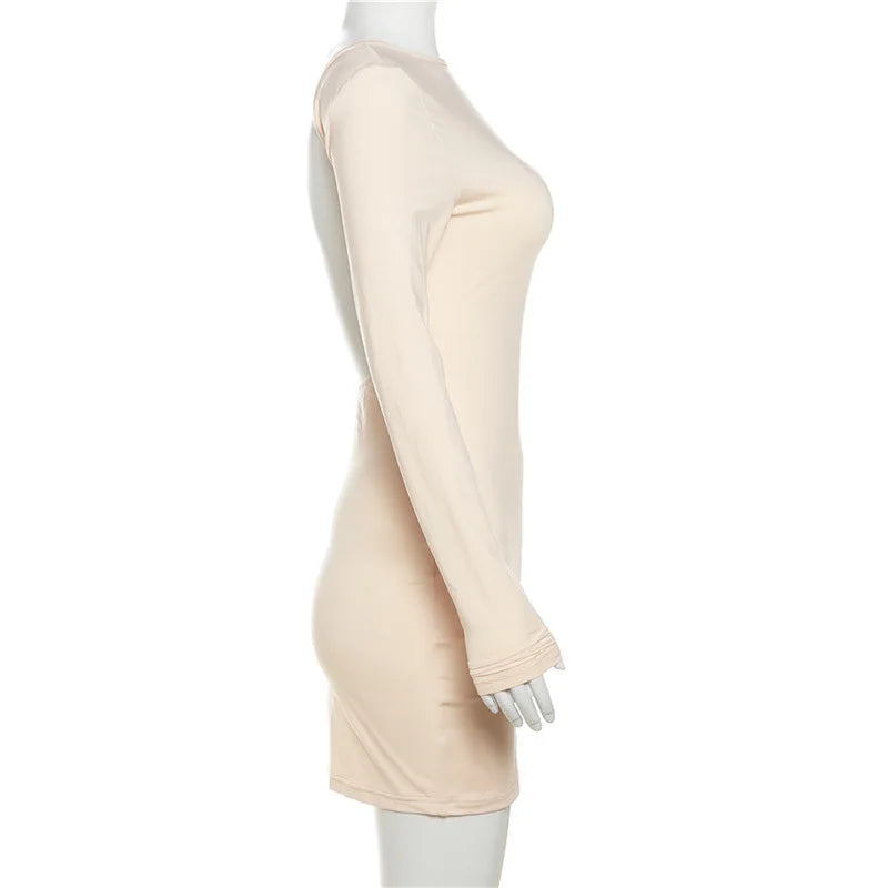 Fitted mini dress with open back - Malika